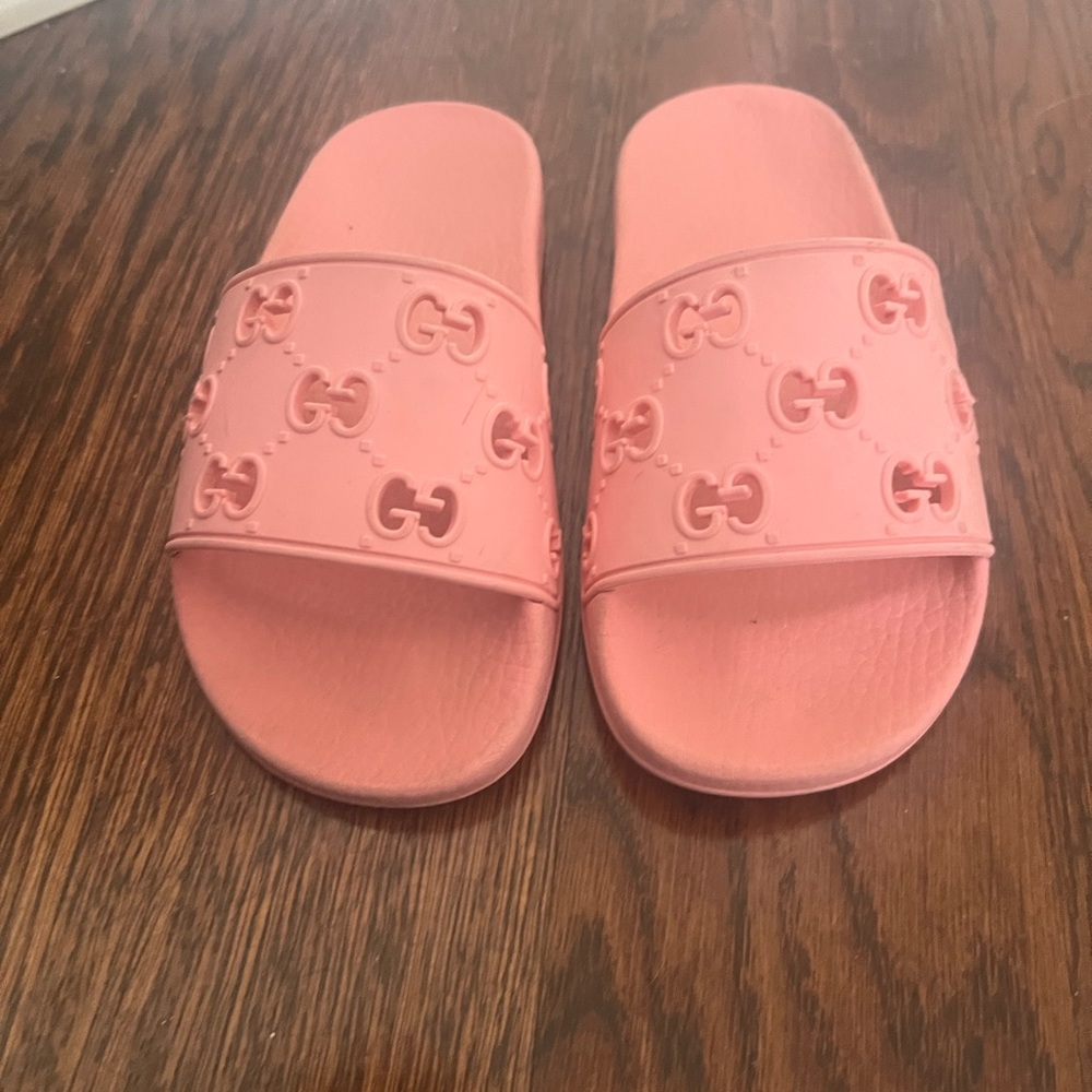 Gucci Pink Slide Sandals